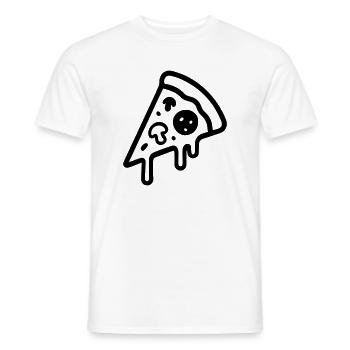 Pizza Slice Icon - Men's T-Shirt - white - Front - AI Model Male 178 dark (178cm)
