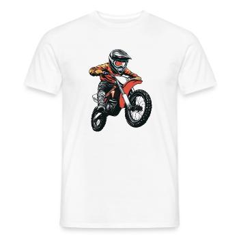 Motocross - Männer T-Shirt - Weiß - Vorne - AI Model Male 178 dark (178cm)