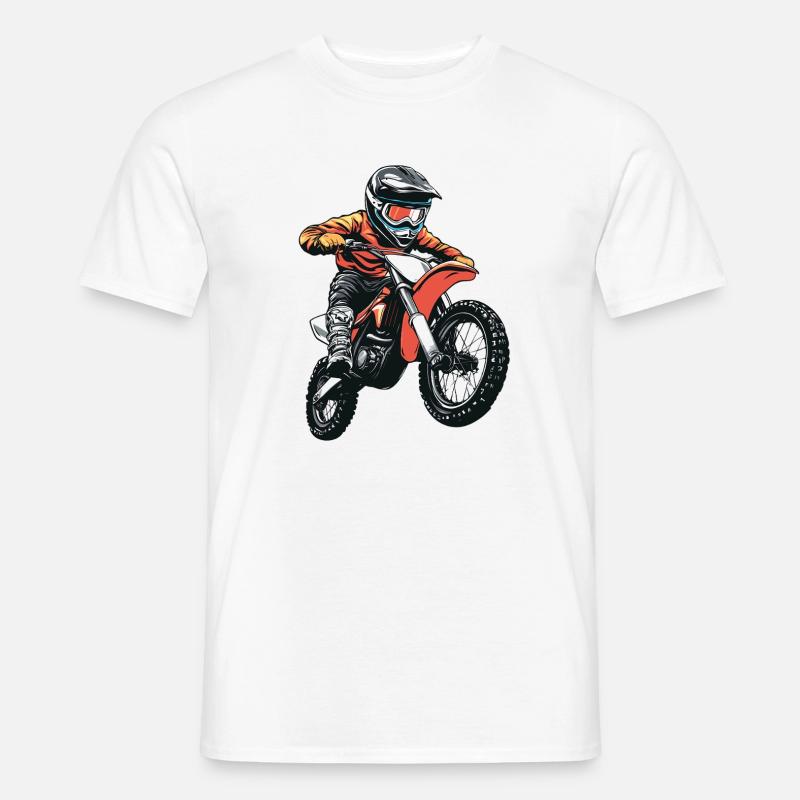 Motocross - Mænd T-shirt - hvid
