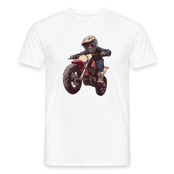 Adrenalinischer Motocross Fahrer - Männer T-Shirt - Weiß - Vorne - AI Model Male 178 dark (178cm)