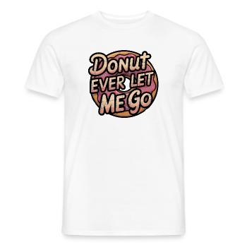 Sweet Donut Saying, Relationhship  - Men's T-Shirt - white - Front - AI Model Male 178 dark (178cm)