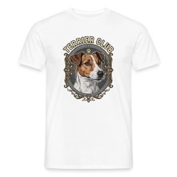 Jack Russell Terrier Club Vintage Portrait - T-shirt homme - blanc - Devant - AI Model Male 178 dark (178cm)