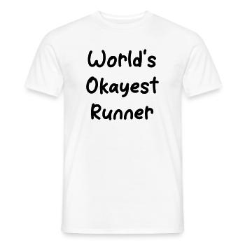 Worlds okayest Runner - Men's T-Shirt - white - Front - AI Model Male 178 dark (178cm)
