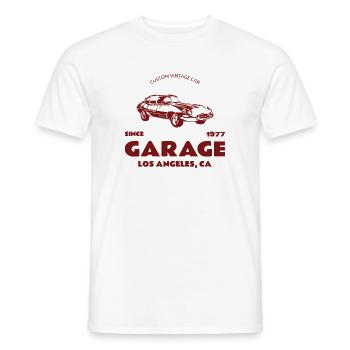 Custom Oldtimer – Garage Los Angeles - Männer T-Shirt - Weiß - Vorne - AI Model Male 178 dark (178cm)