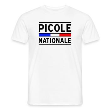 Picole Nationale nouveau design - T-shirt homme - blanc - Devant - AI Model Male 178 dark (178cm)