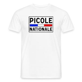 Picole Nationale nouveau design - T-shirt homme - blanc - Devant - AI Model Male 178 dark (178cm)