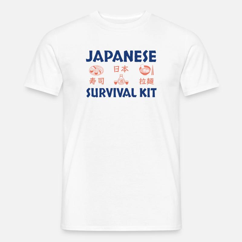 Japanisches Sushi Survival Kit Design - Männer T-Shirt - Weiß