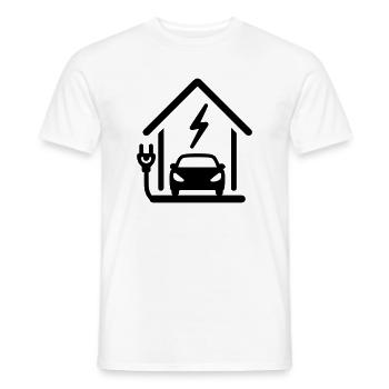 Borne de recharge pour mobilité électrique - T-shirt homme - blanc - Devant - AI Model Male 178 dark (178cm)