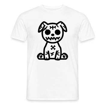 Dog Zombie - Men's T-Shirt - white - Front - AI Model Male 178 dark (178cm)