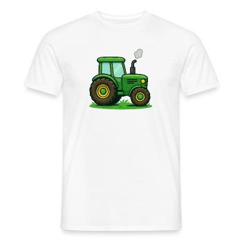 Traktor Kinder Geschenkidee - Männer T-Shirt - Weiß - Vorne - AI Model Male 178 dark (178cm)