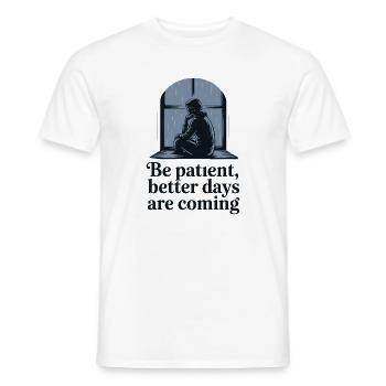 Reflektierendes Einsamkeits-Regentag-Design - Männer T-Shirt - Weiß - Vorne - AI Model Male 178 dark (178cm)