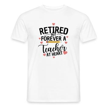 Funny Teacher Retirement Humor Retiree - Men's T-Shirt - white - Front - AI Model Male 178 dark (178cm)