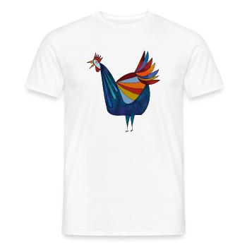 Huhn  - Männer T-Shirt - Weiß - Vorne - AI Model Male 178 dark (178cm)