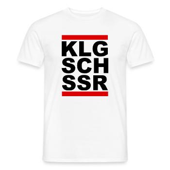 KLGSCHSSR - Klugscheisser - Besserwisser - Männer T-Shirt - Weiß - Vorne - AI Model Male 178 dark (178cm)