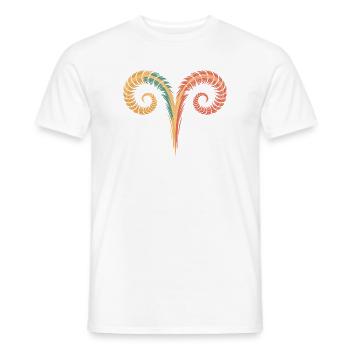 Widder Sternzeichen Symbol Aries Horoskop Widder - Männer T-Shirt - Weiß - Vorne - AI Model Male 178 dark (178cm)