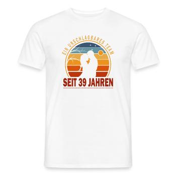 39 Years Relationship Gift Husband Wife - Men's T-Shirt - white - Front - AI Model Male 178 dark (178cm)