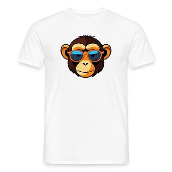 Cool Affe mit Sonnenbrille - Männer T-Shirt - Weiß - Vorne - AI Model Male 178 dark (178cm)