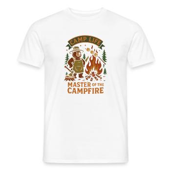 Camp Life Master of the Campfire - Men's T-Shirt - white - Front - AI Model Male 178 dark (178cm)