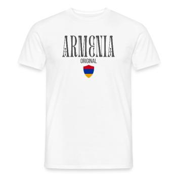 Originaire d’Arménie, né en Arménie - T-shirt homme - blanc - Devant - AI Model Male 178 dark (178cm)