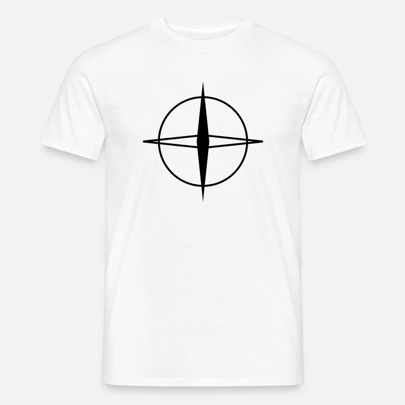 Minimalist Black White Geometric Pattern Design - Men’s T-shirt - white