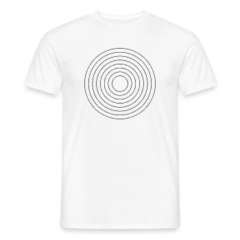 Abstract Colorful Geometric Pattern Design - Men's T-Shirt - white - Front - AI Model Male 178 dark (178cm)