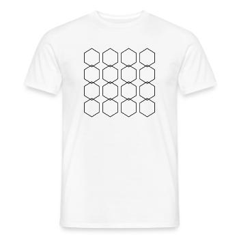 Abstraktes Muster - Männer T-Shirt - Weiß - Vorne - AI Model Male 178 dark (178cm)