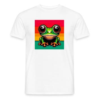 frog - Men's T-Shirt - white - Front - AI Model Male 178 dark (178cm)