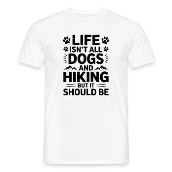 Wandern Spruch Hunde Berge Wandern Geschenk - Männer T-Shirt - Weiß - Vorne - AI Model Male 178 dark (178cm)