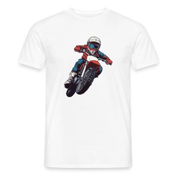 Adrenaline motorcyclist - Men's T-Shirt - white - Front - AI Model Male 178 dark (178cm)