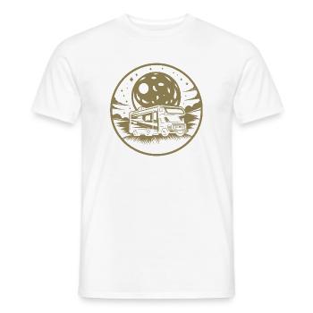 Camping-car Silhouette Camping - T-shirt homme - blanc - Devant - AI Model Male 178 dark (178cm)