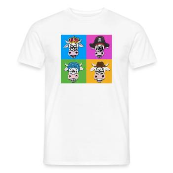 Kuh-Quartett - Männer T-Shirt - Weiß - Vorne - AI Model Male 178 dark (178cm)