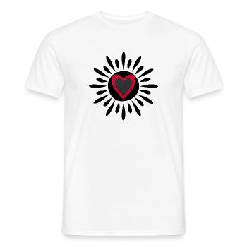Sun-Heart - Men's T-Shirt - white - Front - AI Model Male 178 dark (178cm)
