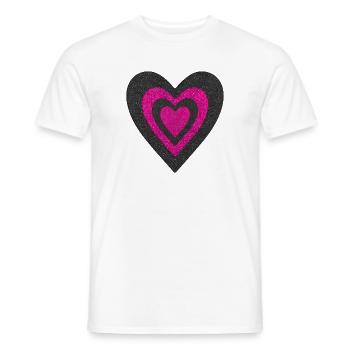 Cœurs  - T-shirt homme - blanc - Devant - AI Model Male 178 dark (178cm)