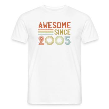 T-shirt rétro 2005 Celebration - T-shirt homme - blanc - Devant - AI Model Male 178 dark (178cm)