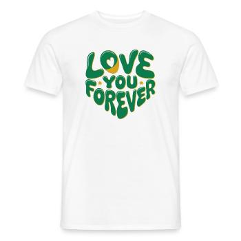Love You Forever Herz Design - Männer T-Shirt - Weiß - Vorne - AI Model Male 178 dark (178cm)
