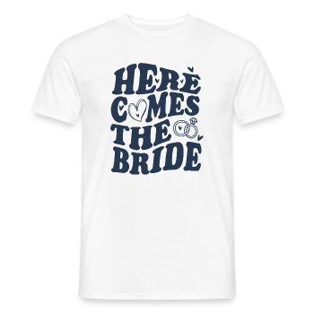 Here Comes the Bride – Mariage - T-shirt homme - blanc - Devant - AI Model Male 178 dark (178cm)