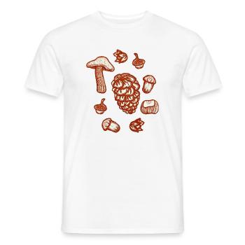 Rustic autumn decoration illustration - Men's T-Shirt - white - Front - AI Model Male 178 dark (178cm)