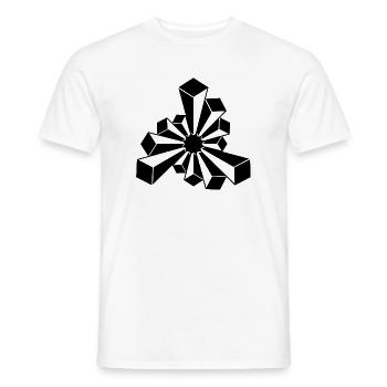 Kosmischer Kristall Starburst - Männer T-Shirt - Weiß - Vorne - AI Model Male 178 dark (178cm)