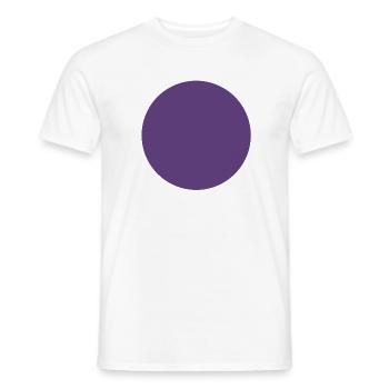 Jeu abstrait de couleur violet foncé - T-shirt homme - blanc - Devant - AI Model Male 178 dark (178cm)