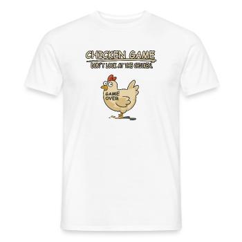 GAMER CHICKEN - Männer T-Shirt - Weiß - Vorne - AI Model Male 178 dark (178cm)
