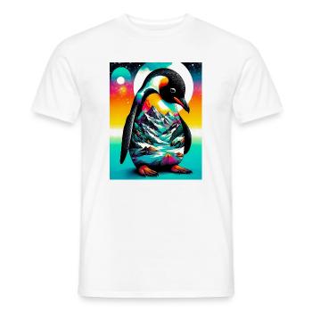 pingouin - T-shirt homme - blanc - Devant - AI Model Male 178 dark (178cm)