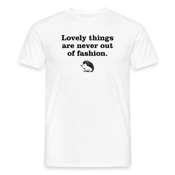 Lovely Things par Hedgehog Vintage - T-shirt homme - blanc - Devant - AI Model Male 178 dark (178cm)
