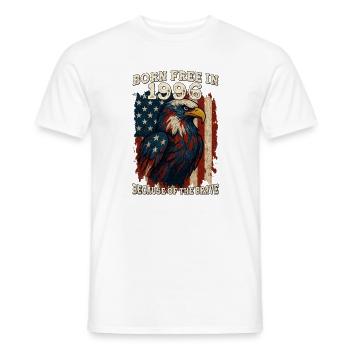 Born Free in 1996 - 29 Years of Liberty - Men's T-Shirt - white - Front - AI Model Male 178 dark (178cm)