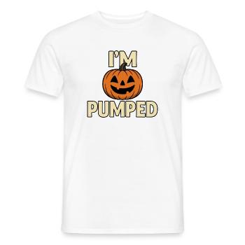 Masque de citrouille effrayante Halloween Design - T-shirt homme - blanc - Devant - AI Model Male 178 dark (178cm)