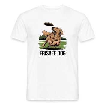 Aventure Frisbee Dog dans le parc avec votre fidèle compagnon - T-shirt homme - blanc - Devant - AI Model Male 178 dark (178cm)