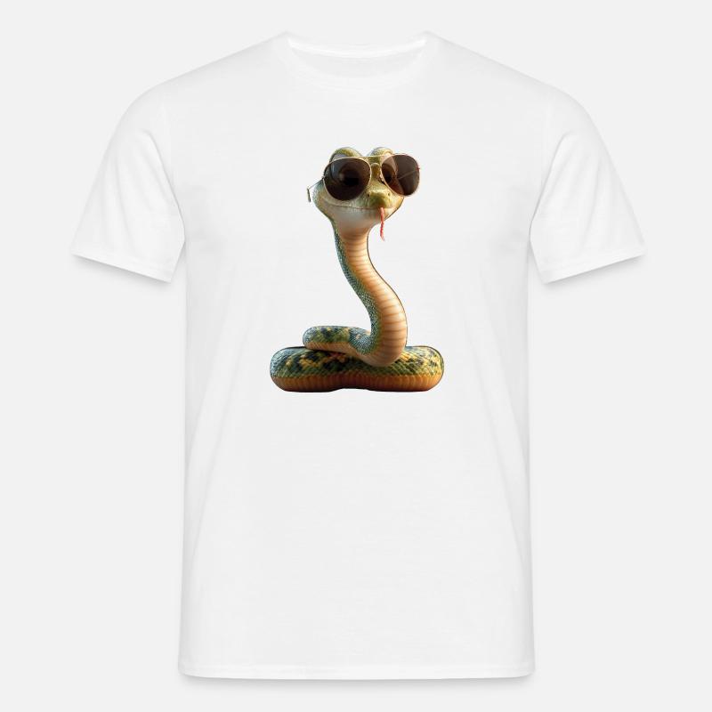 snake, python, cobra, rattlesnake, snakes - Men's T-Shirt - white