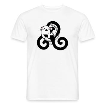 Brittany Breton Hermine – Breizh Symbol Triskel - Men's T-Shirt - white - Front - AI Model Male 178 dark (178cm)