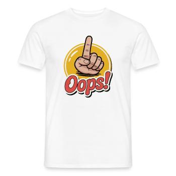 Bold Hand Gesture Graphic Design - Men's T-Shirt - white - Front - AI Model Male 178 dark (178cm)