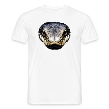 snake, python, cobra, rattlesnake, snakes - Men's T-Shirt - white - Front - AI Model Male 178 dark (178cm)