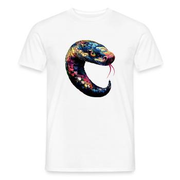 snake, python, cobra, rattlesnake, snakes - Men's T-Shirt - white - Front - AI Model Male 178 dark (178cm)